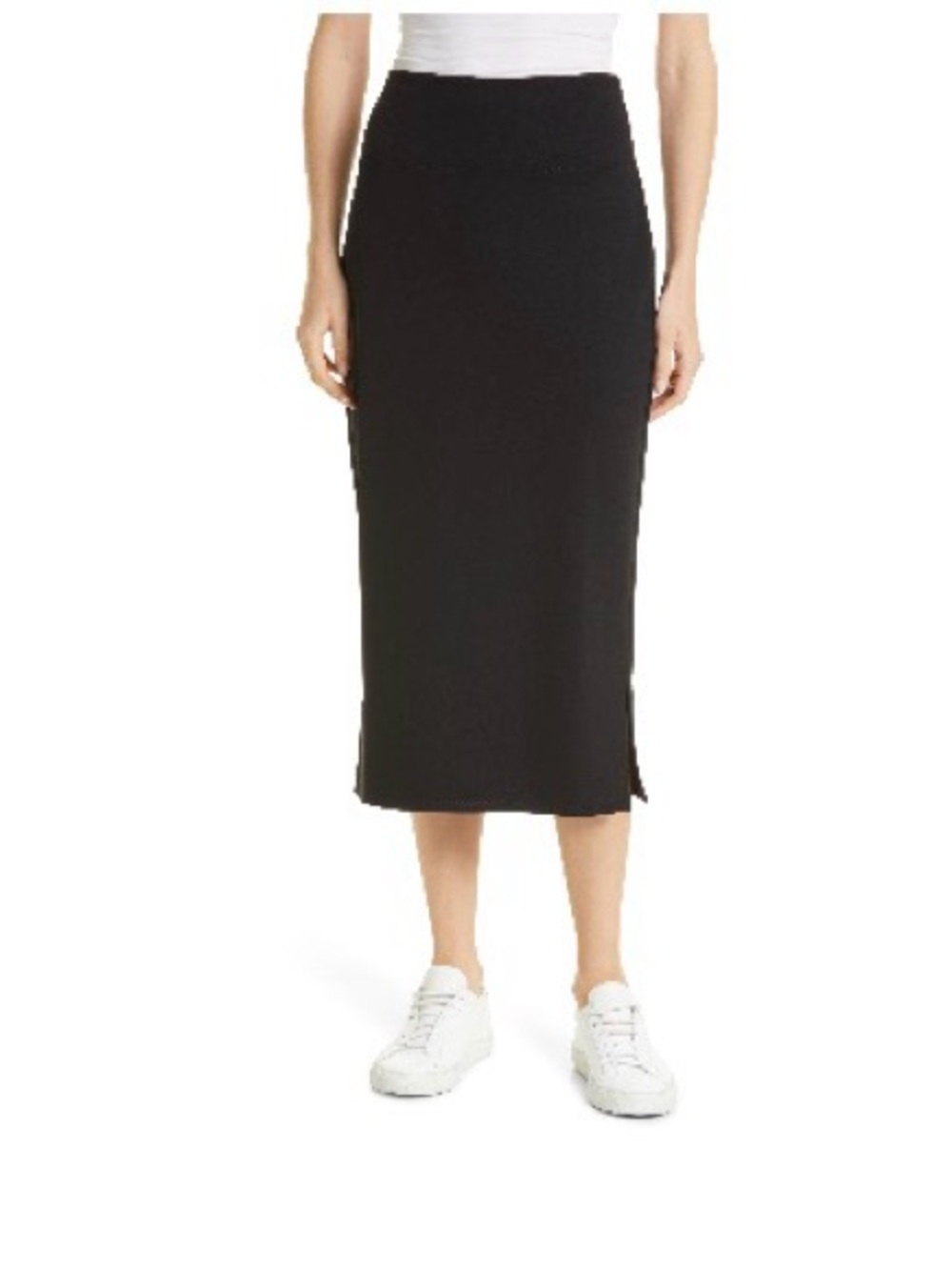 Eileen Fisher Black Stretch Pencil Skirt Fits 6-8 even though labeled XS